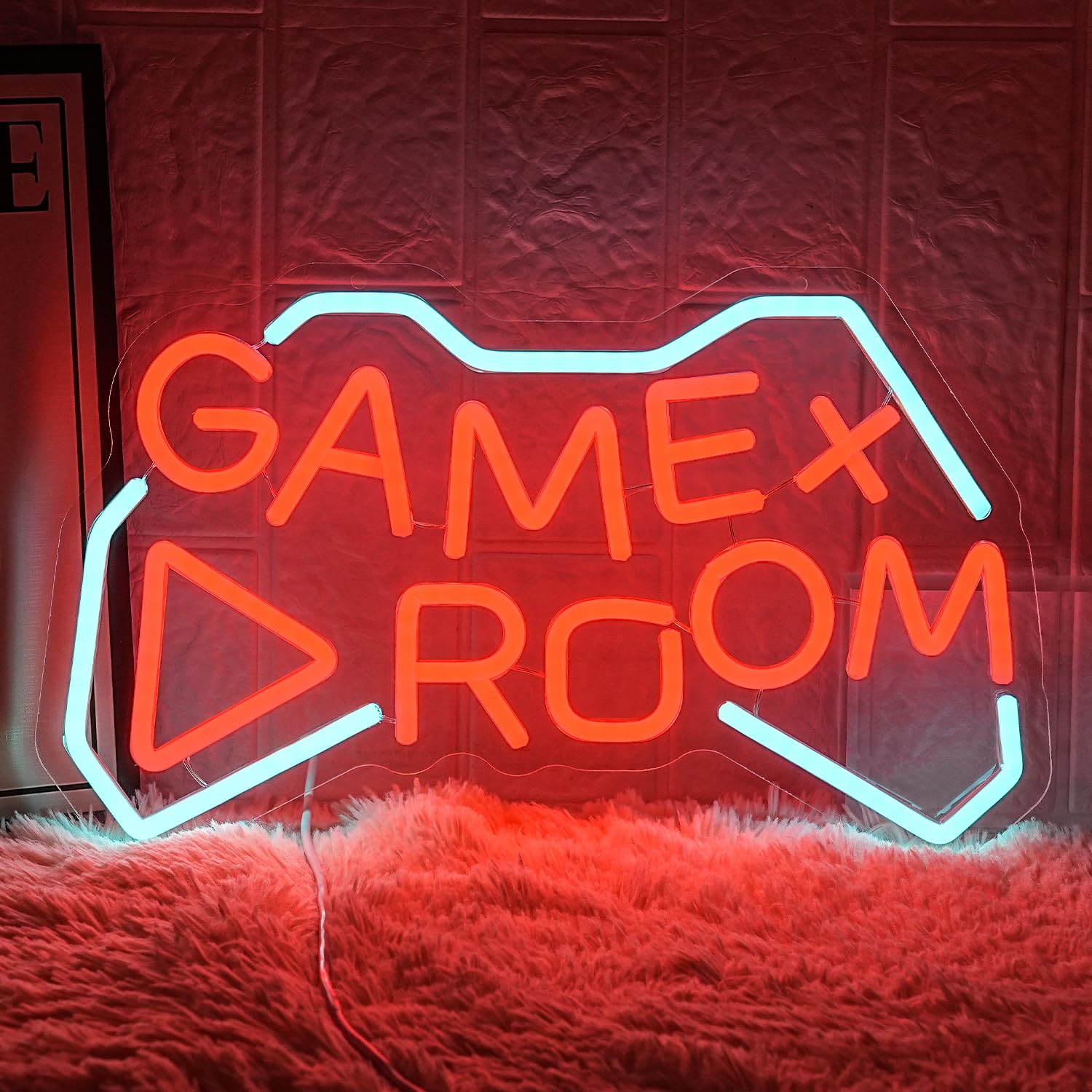 LMSIGNLY Game Room Neon Sign Modern LED Gamer Wall Light Red Neon Decor for Gaming Setup Man Cave Stream Background Gift for Gamers Boys Room Game Zone — image 1