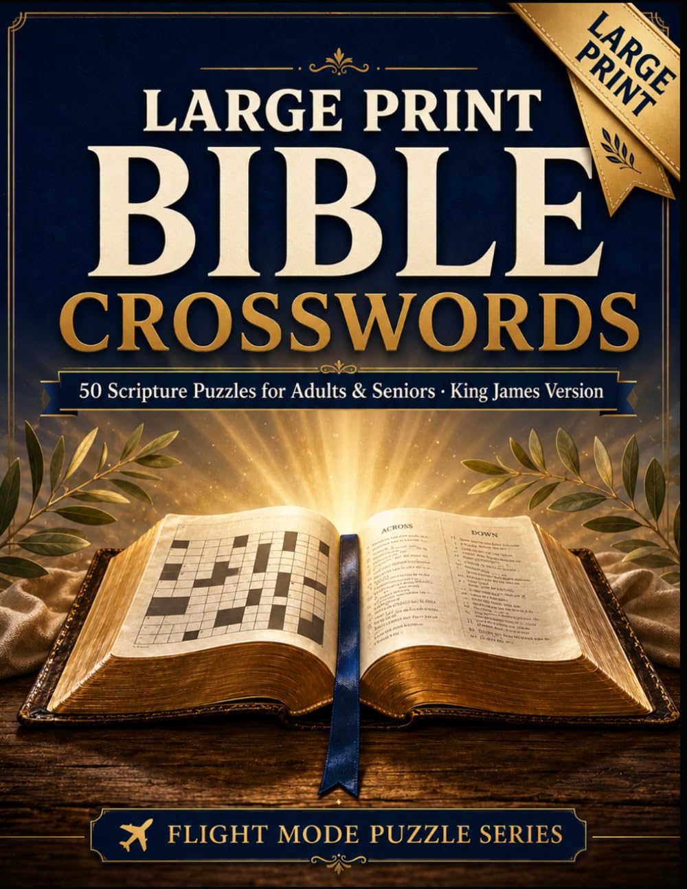 Large Print Bible Crosswords: 50 Scripture Crossword Puzzles for Adults & Seniors | King James Version (KJV) | Easy-to-Read Christian Activity Book