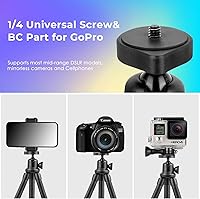 Vista 6 de UBeesize Phone Tripod, UBeesize 12 Inch Flexible Cell Phone Tripod Stand Holder with Wireless Remote Shutter & Universal Phone Mount, Compatible