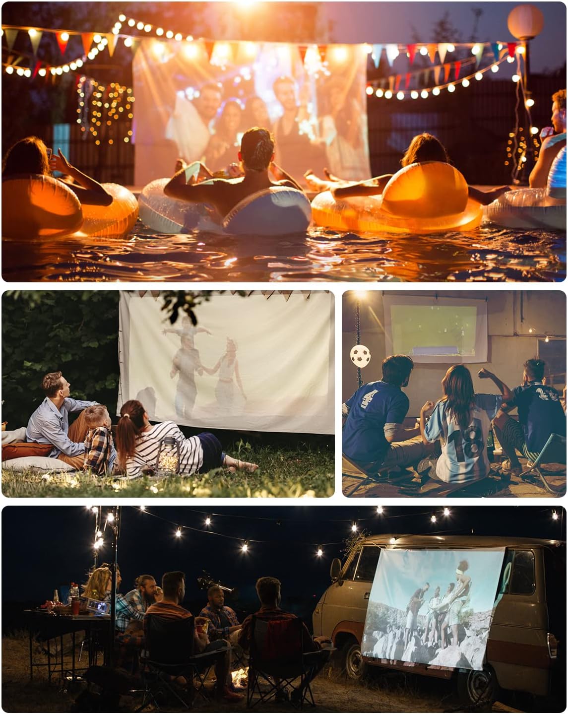 Pokitter X1 Projector in various usage scenarios