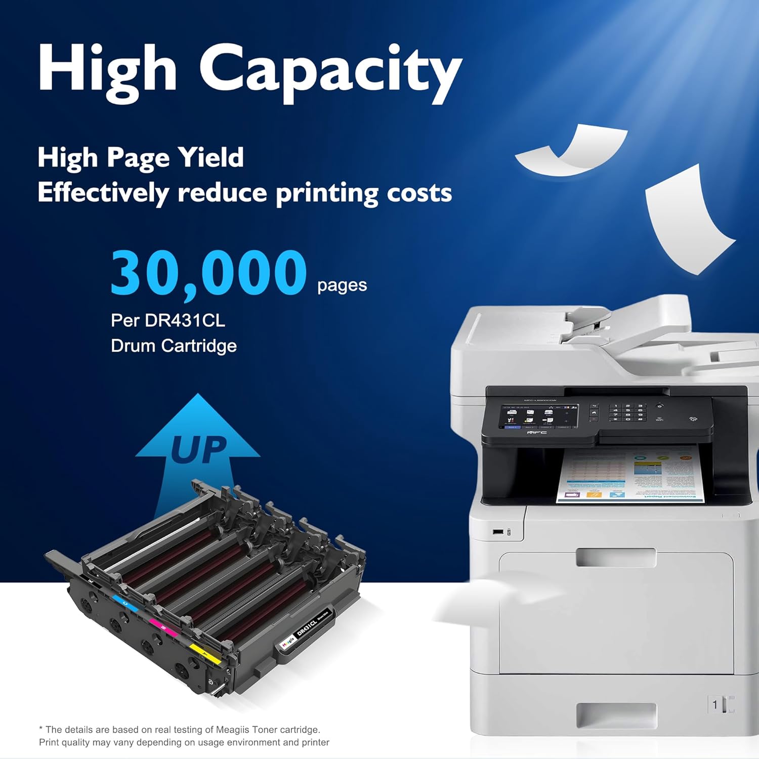 DR431CL DR-431CL Drum Unit Replacement for Brother HL-L8260CDW HL-L8360CDW HL-L9310CDW MFC-L8610CDW MFC-L8895CDW MFC-L8900CDW MFC-L8905CDW MFC-L9570CDW Printer, 30000 Page Yield (3 Years Warranty)