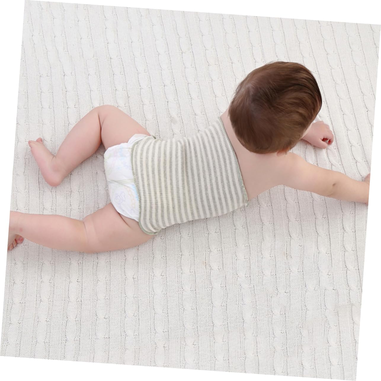 HAPINARY Belly Band for Newborn 3pcs Navel Band for Babies Comfortable Cotton Material and Stripe Design Random Color