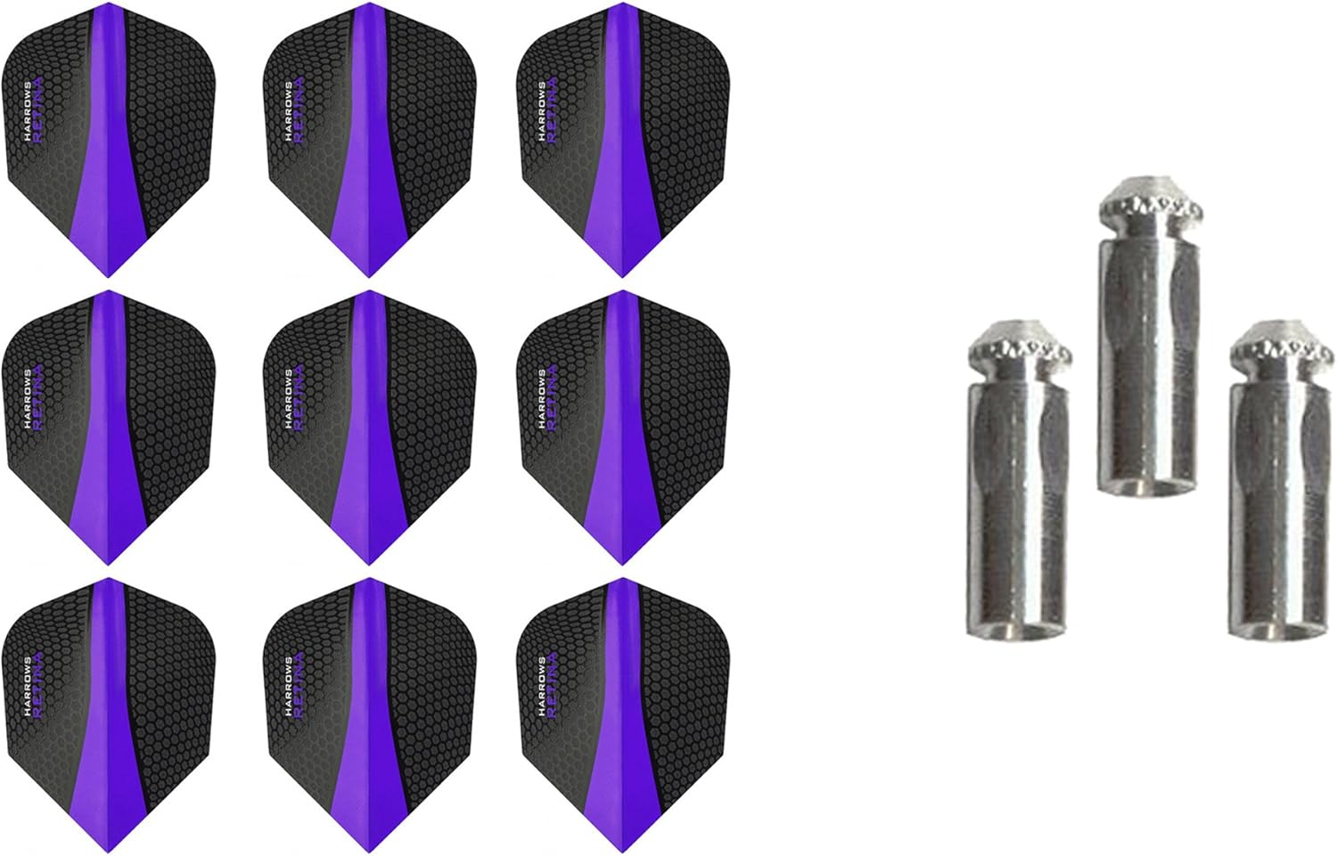 3 Sets of Harrows Retina Standard Dart Flights Plus 1 Set