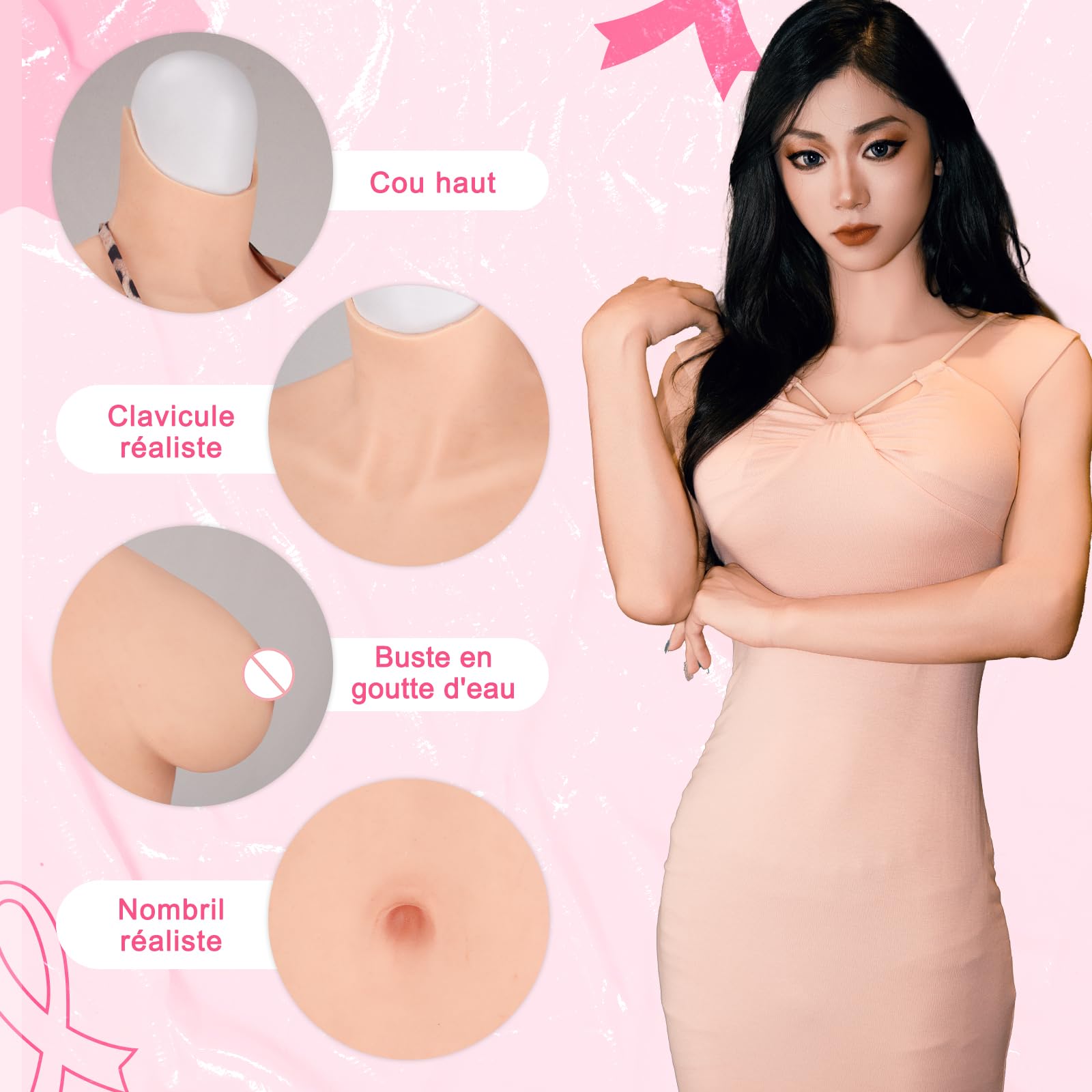 KUMIHO Faux Sein Silicone Crossdresser Faux Seins travesti Fausse Poitrine prothese mammaire silicone femme pour Mastectomie