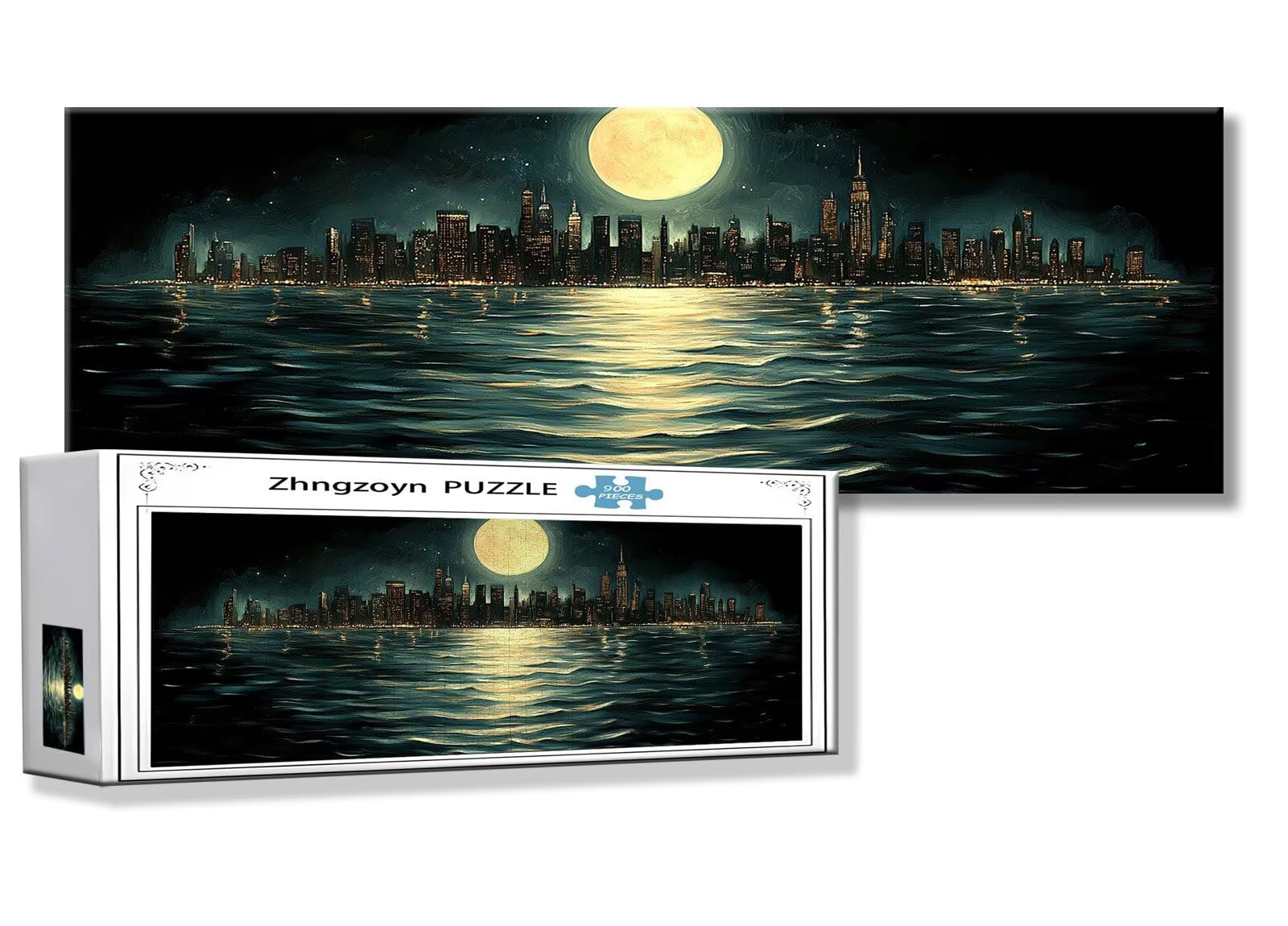 Puzzle Venise 900 Pieces Ville Puzzle Adultes 87 x 34 cm DIY Difficile Classiques Jigsaw Panoramique, Adulte Jeu éducatif, 2025 Bois Jigsaw Art Impossible Famille Challenge, Cadeau pour Femme F-8