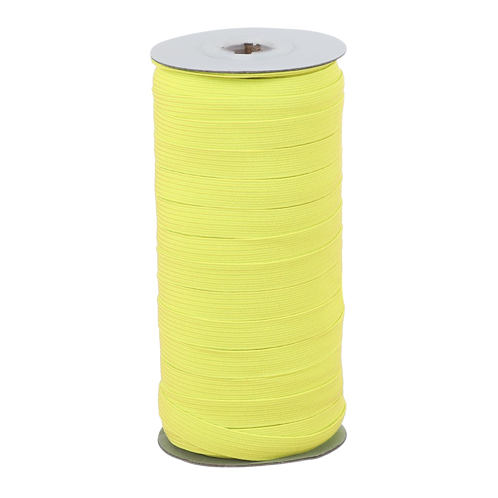 PATIKIL Elastic Bands 10mm x 45 Meters, Polyester Flat Elastic Cord Stretch Strap for Sewing Crafting DIY Lemon Yellow