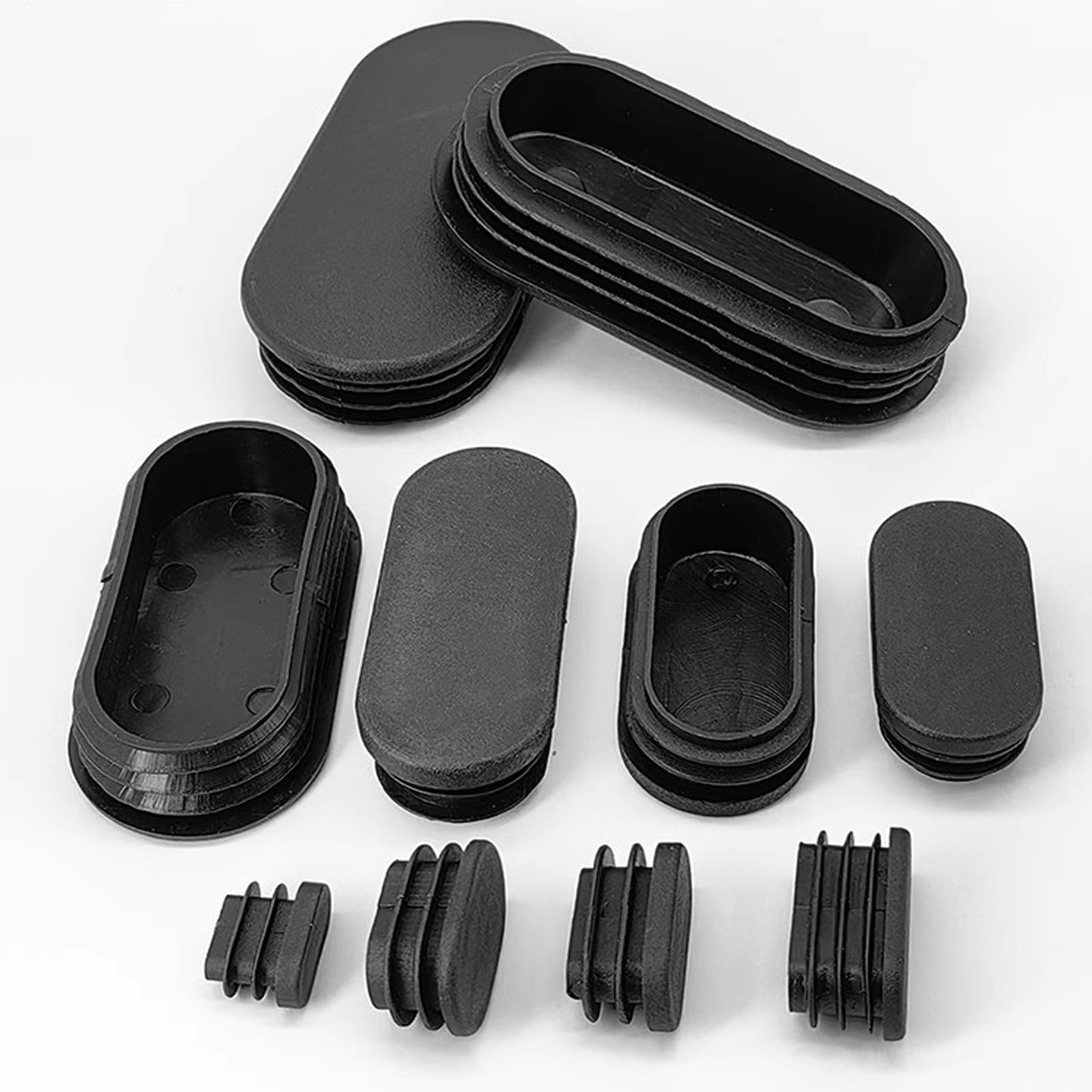 GLEITGUT Lot De 4 Bouchons à Lamelles Rectangulaires Pour Tube Carré