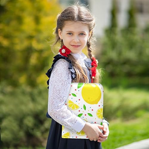 Miniatura 5 de Lemons Card Binder 4 Pocket Trading Card Holder Book with 50 Sleeves Card Binder Holder Fits 400 Cards 3 Rings Photocard Binder for Sports Cards