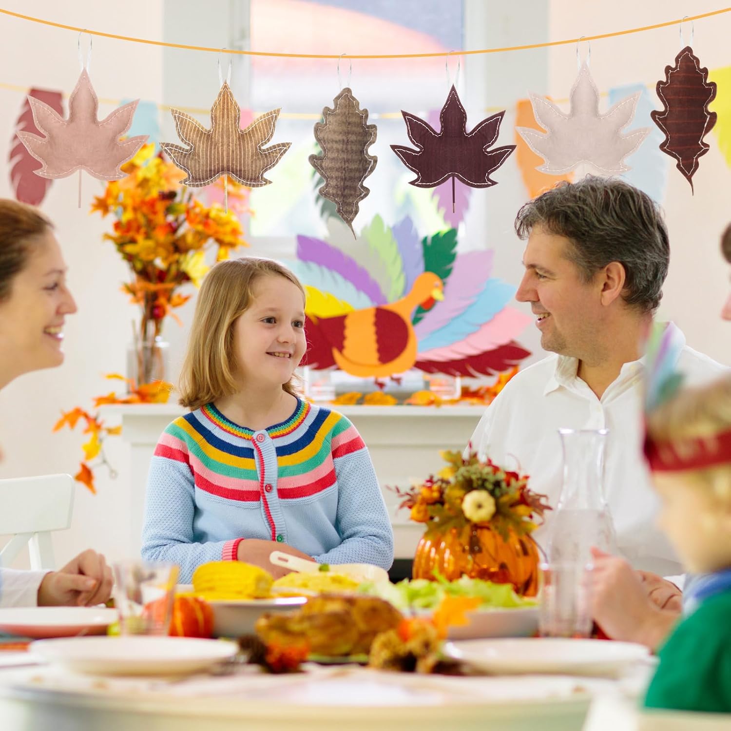 30 Thanksgiving Fall Leaves Fall Trees Ornaments 3D Fabric Felt Leaves for Crafts Cotton Maple Leaf Hanging Ornament Thanksgiving Ornament for Tree Autumn Decoration Farmhouse Harvest Party - Image 6