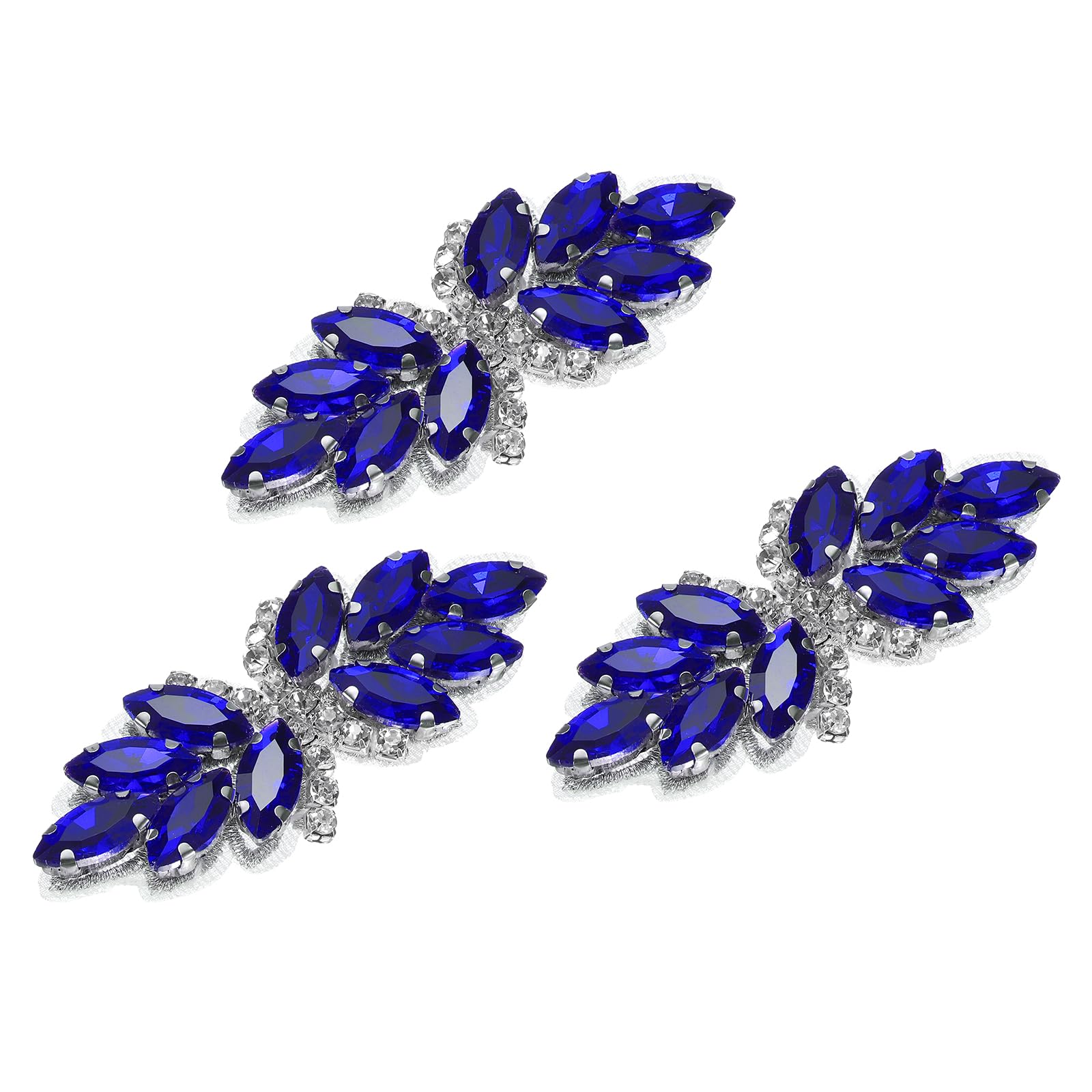 Fleur en strass à coudre pour personnaliser une robe de mariée bleu