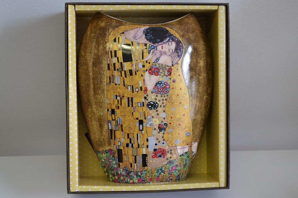 Amazon.de Atelier Harmony Gustav Klimt Vase Motiv Der Kuss Porzellan