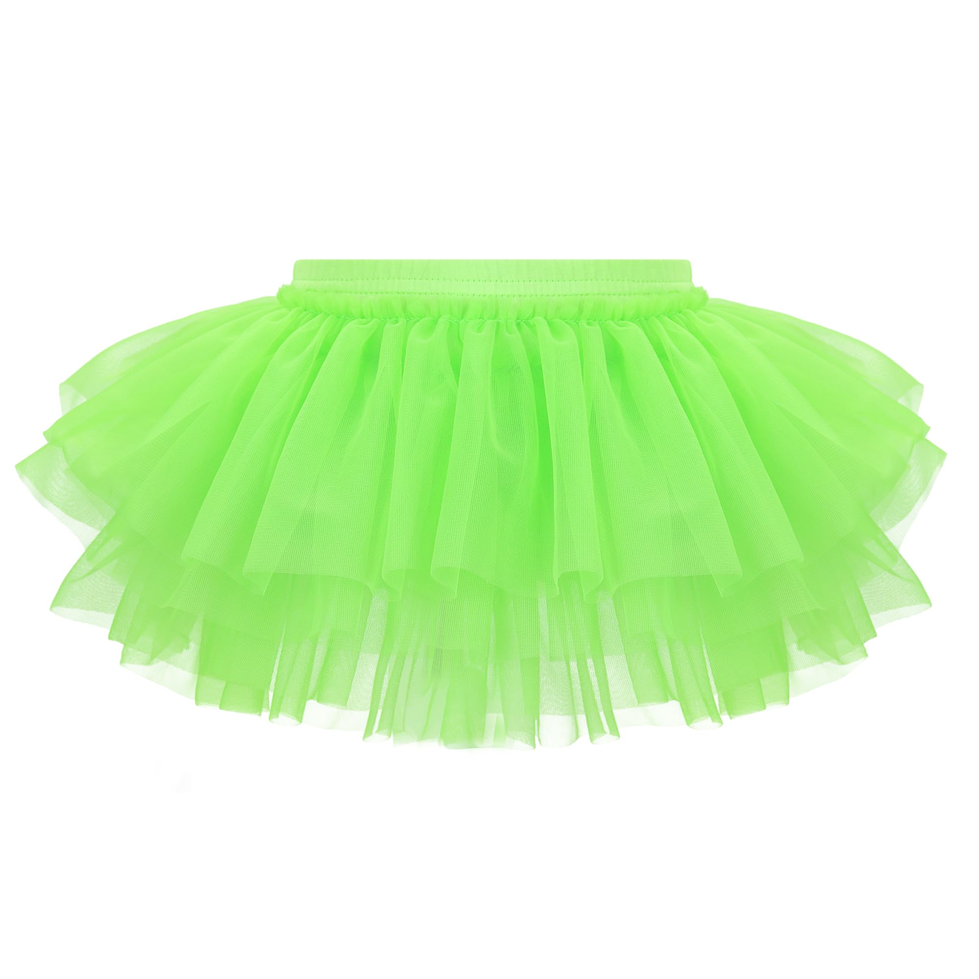 Baby Girls Soft Fluffy Tutu Skirt with Diaper Cover, Tulle Dress Skirt 3 Layers Soft for Newborn,Toddler
