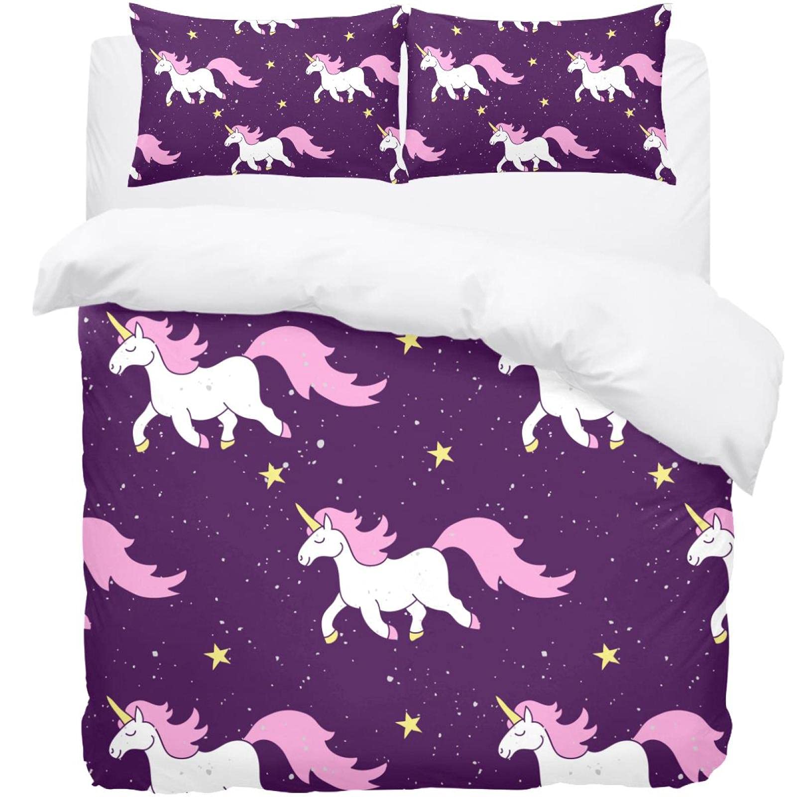 Housse de couette licorne violette : oubliez les draps rêches et ternes