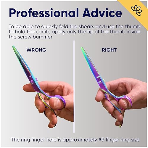 Vista 45 de Equinox - Juego de tijeras de peluquero profesional, incluye tijeras y tijeras de adelgazamiento para cortar el cabello y aseo, accesorios de acero