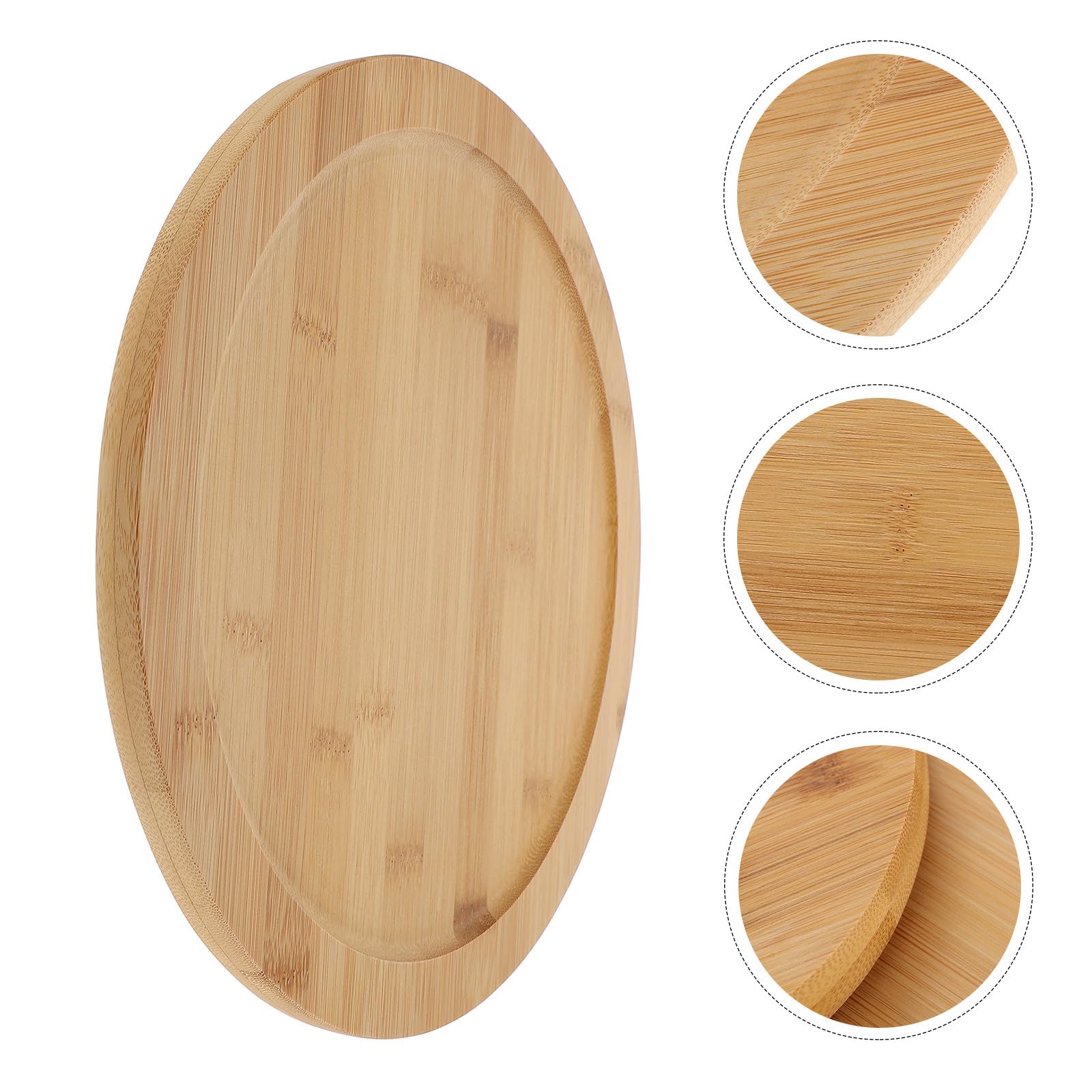 SUPVOX Porta Spezie Rotante in Bambù Naturale, Supporto Girevole da Cucina Ampia Capacità per Barattoli e Bottiglie, Vassoio Porta Condimenti Leggero e Multiuso per Uso Domestico