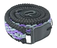 550 Paracord Guitar Strap - Full Grain Leather Ends for Music Playing Comfort&comma; Stability&comma; and Durability&period;