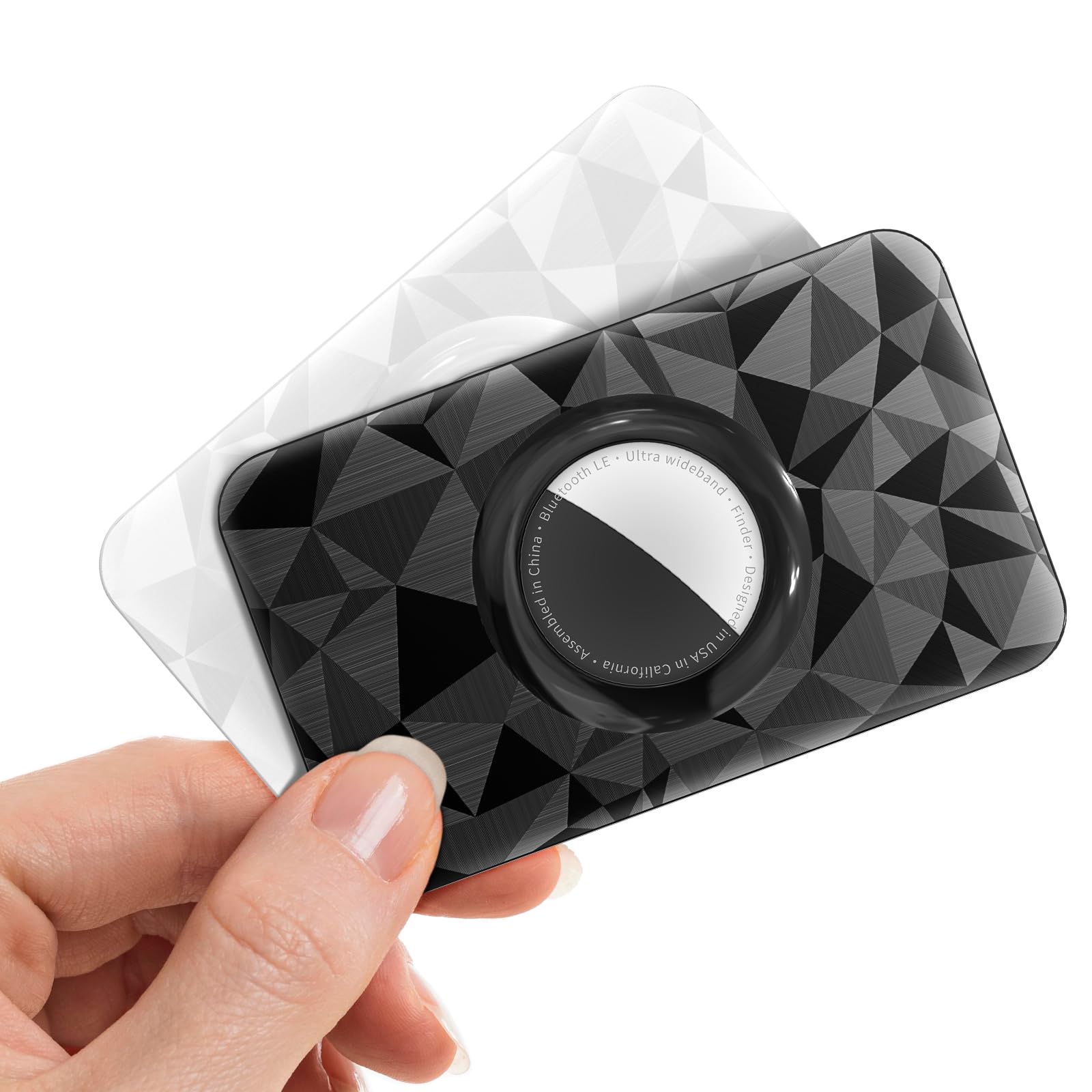 for AirTag Wallet Holder 2 Pack Ultra Thin, Wallet Card Holder for AirTag 1st/2nd Generation, Slim Thin Air Tag Card Case for Purse, Handbag, Backpack