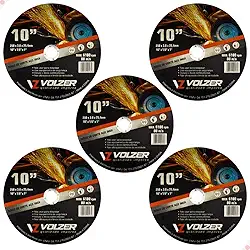 Volzer, Kit 5 Discos de Corte Policorte Volzer Aço Inox 10 Pol x 3mm x 1 Pol 5316