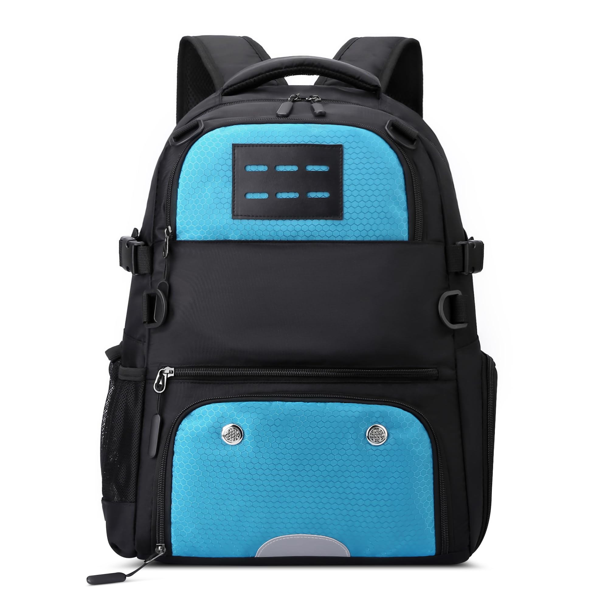 VARLIVOO Basketball Rucksack für Herren Großer Basketball Ball Tasche mit Ballhalter und Schuhfach Wasserdicht Volleyball Fußball Sporttasche Basketballtasche für Reisen Fitnessstudio Blau