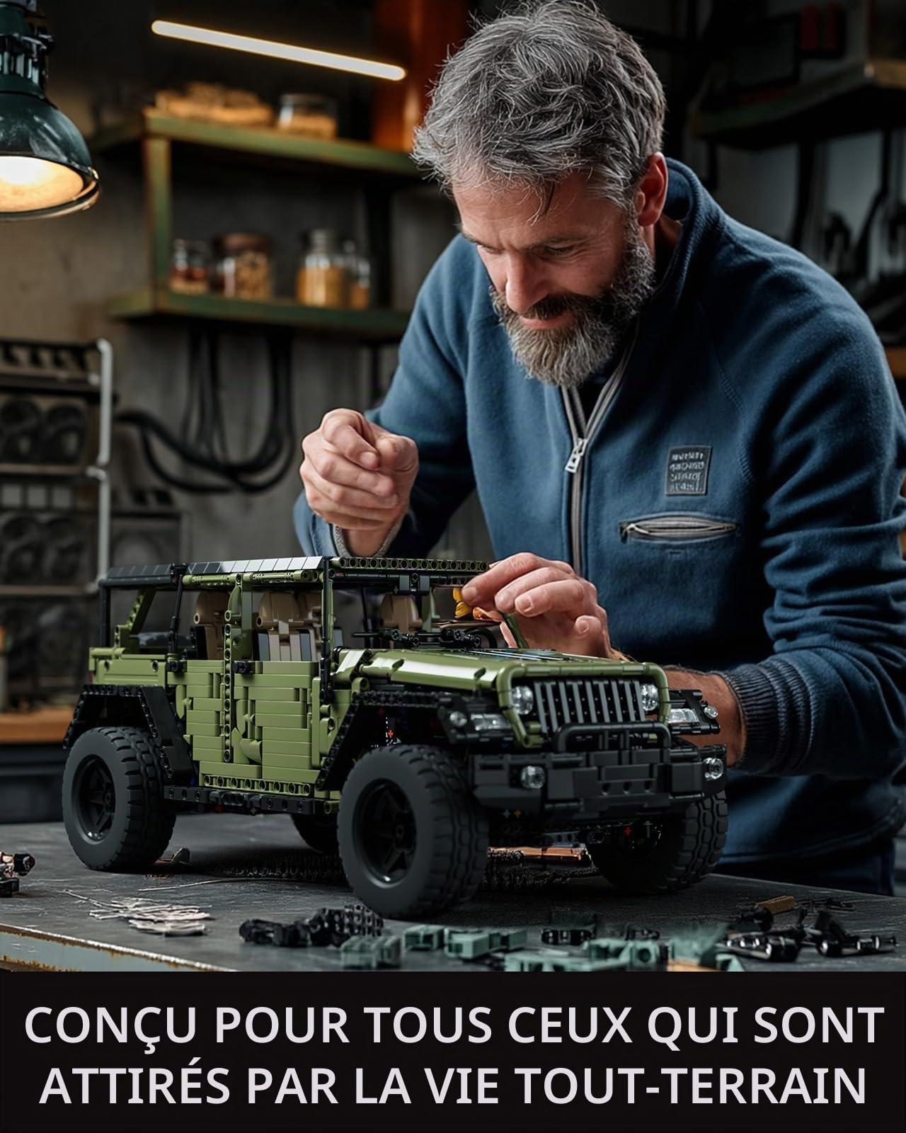 Nifeliz 4x4 Sets de Jeux de Construction de Tout-Terrain, Maquette de Voiture à Construire pour Adultes, Cadeau pour Hommes et Femmes (2899 pièces, NF10324)