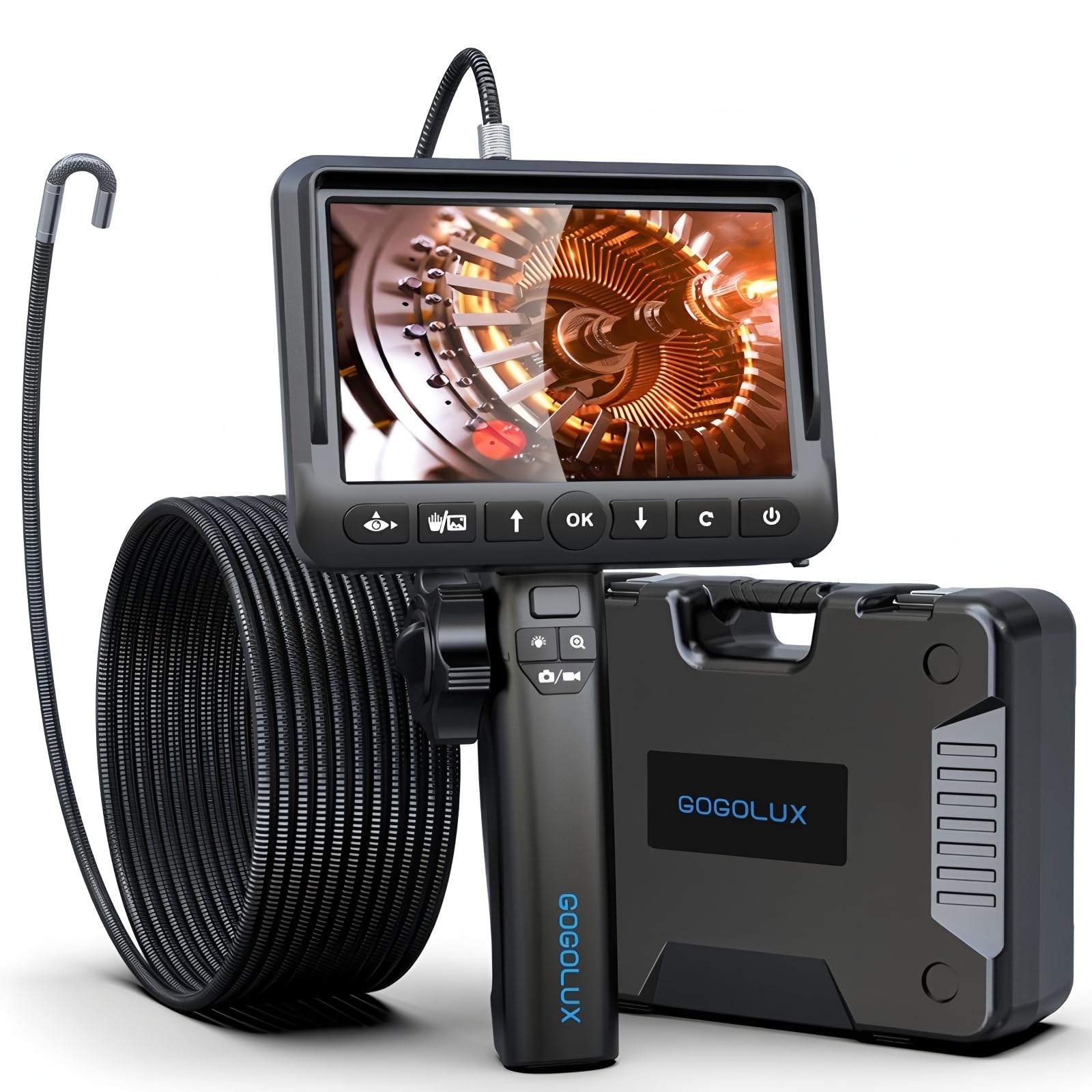 BorescopeGL-500L Inspection camera Endoscope 8.5mm 5M Dual Lens 1080P