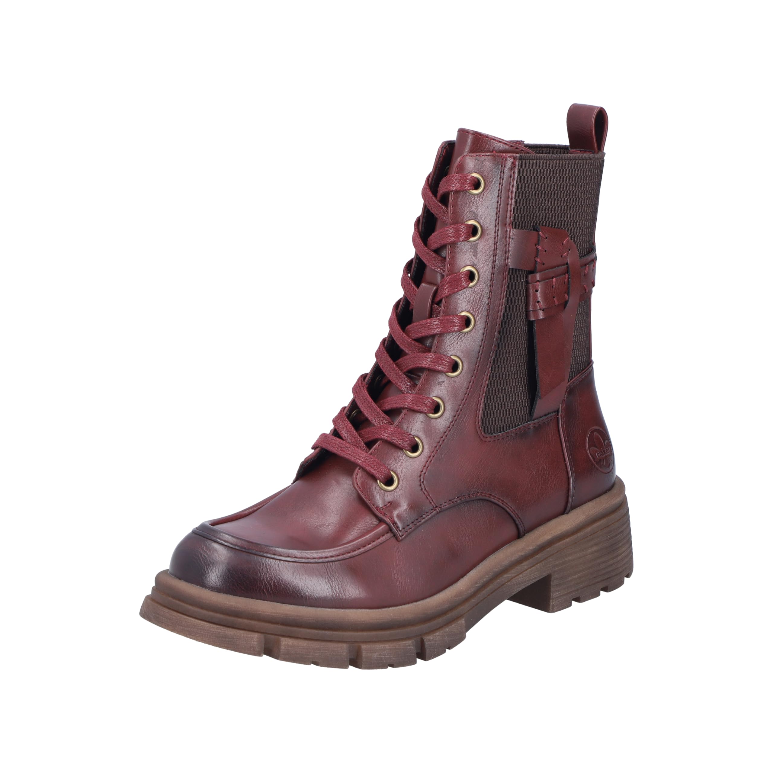 Rieker 91432-35 Women's Lace-Up Boots Synthetic Red, Red 35, 3.5 UK