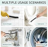 Vista 5 de Juego de cepillos de limpieza para grietas, herramientas de limpieza dura para lechada de baño, rieles de ventanas y puertas de ducha, limpieza