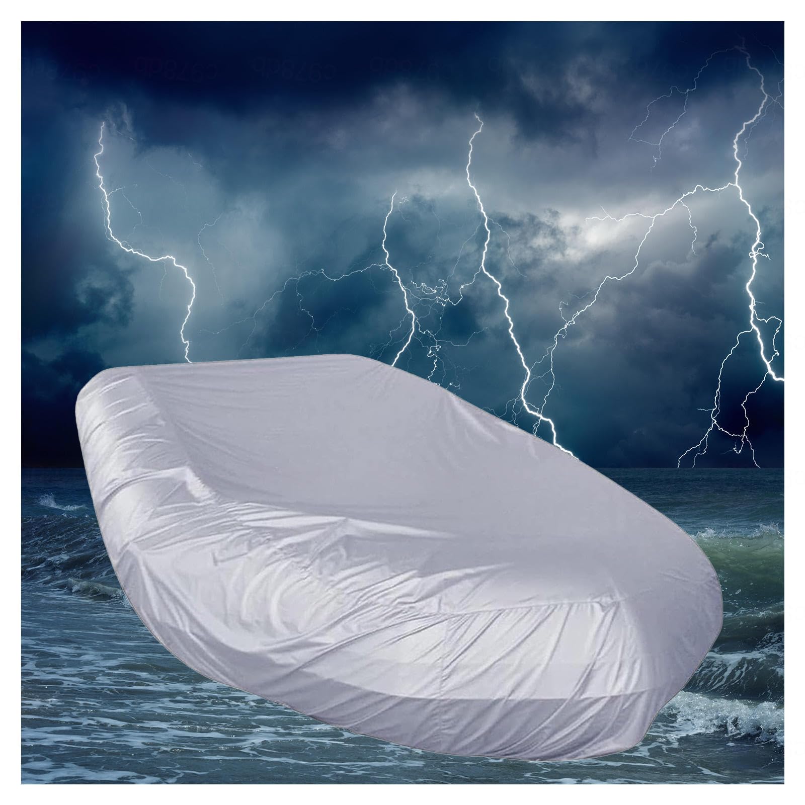 Copri Consolle Gommone 7 Dimensioni Copertura per Barca Gonfiabile Resistente ai Raggi UV Copertura per Barca Resistente per Piccoli Gommoni E Gommoni Rigidi,520 * 210 * 46cm