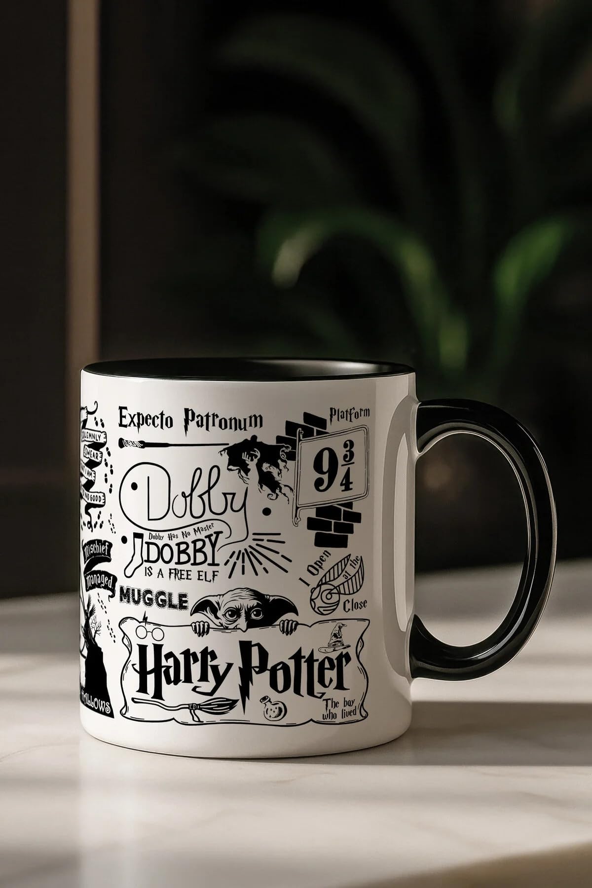 Harry Potter Temalı Özel Tasarım Porselen Kupa Bardak
