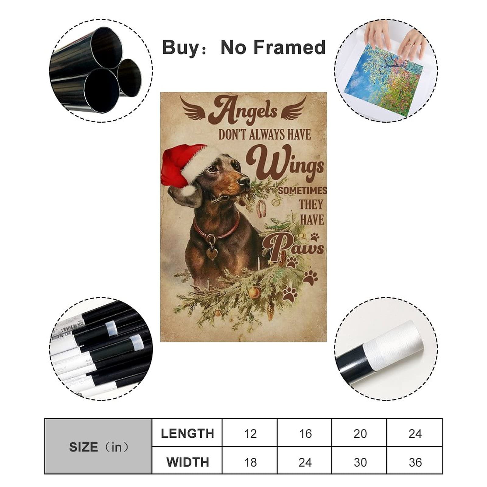 Bougie Teckel En Cire Noire - Décoration De Noël, Cadeau Pour Amoureux Des Animaux - 20 X 14 Cm, Tenue De Noël