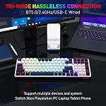 Redragon K744 PRO 99 Keys Wireless Gasket RGB Gaming Keyboard, 3-Mode Mechanical Keyboard w/Hot-Swap Socket, Round PBT Keycaps & 5-Layer Noise Dampening, Custom Linear Switch