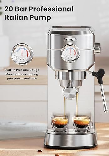 Miniatura 14 de Gevi Cafeteras comerciales para café expreso, máquina profesional de café con espumador de leche, máquinas de café expresso de acero inoxidable