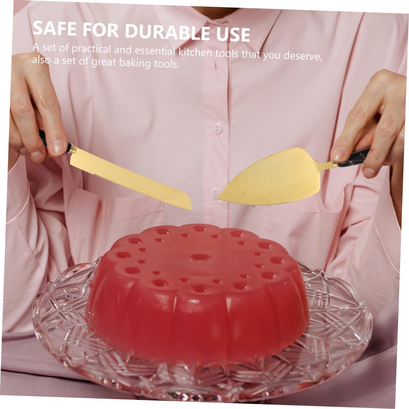 Set de Spatules à Gâteau en Acier Inoxydable et Céramique, 1 Lot, Poignée Antidérapante, pour Pâtisserie Cuisine