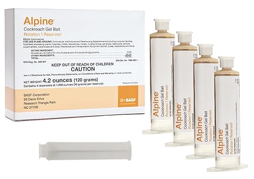 BASF 791899 Alpine Rotation 1 Gel de cucarachas, 4 tubos BASF 791899 Alpine Rotation 1 Gel de cucarachas, 4 tubos