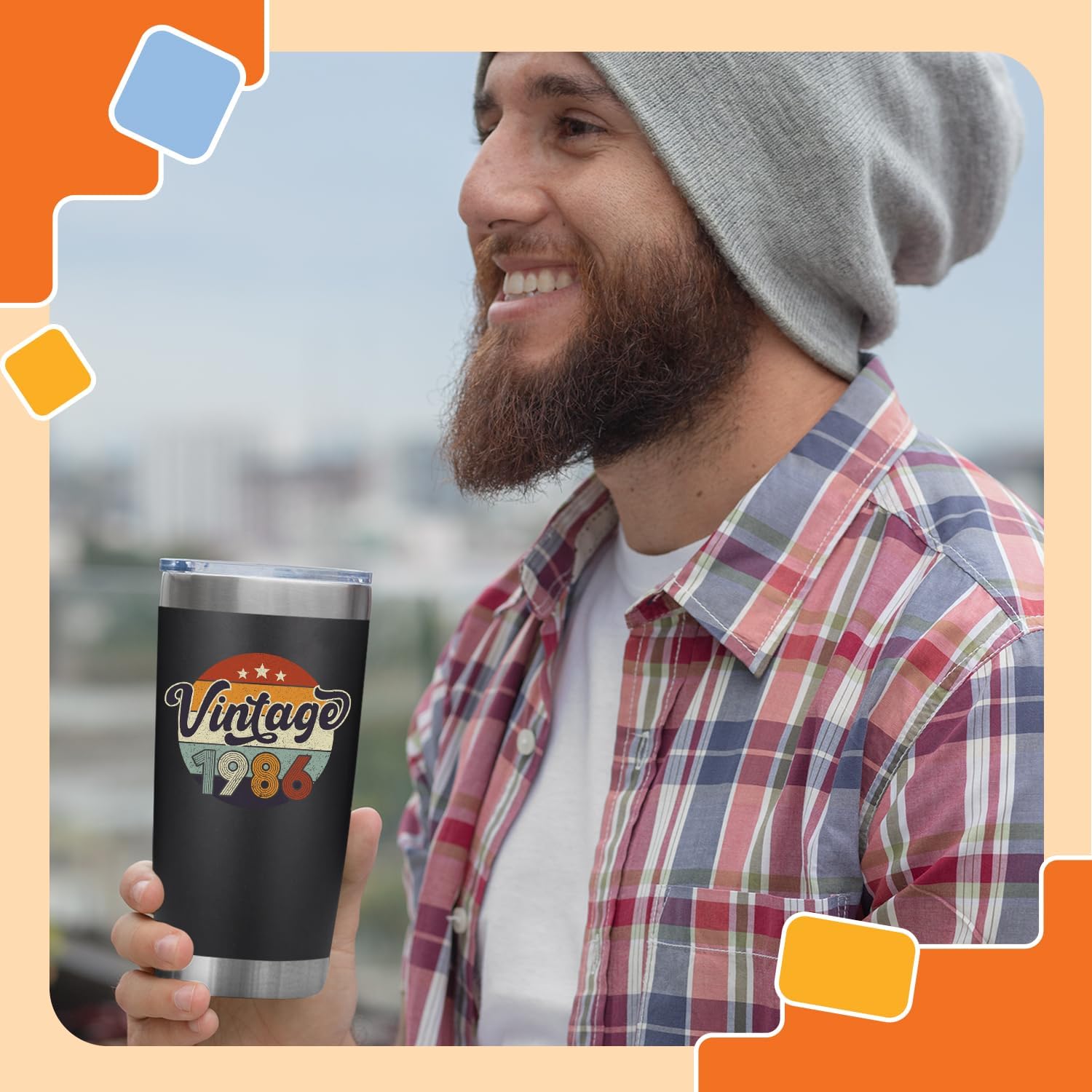 NewEleven 40th Gifts For Men Women - 40th Birthday Decorations For Men, Him, Her - Gifts For Turning 40-40 Year Old Gift For Man, Woman, Mom, Dad, Wife, Husband - 20 Oz Tumbler - Image 7