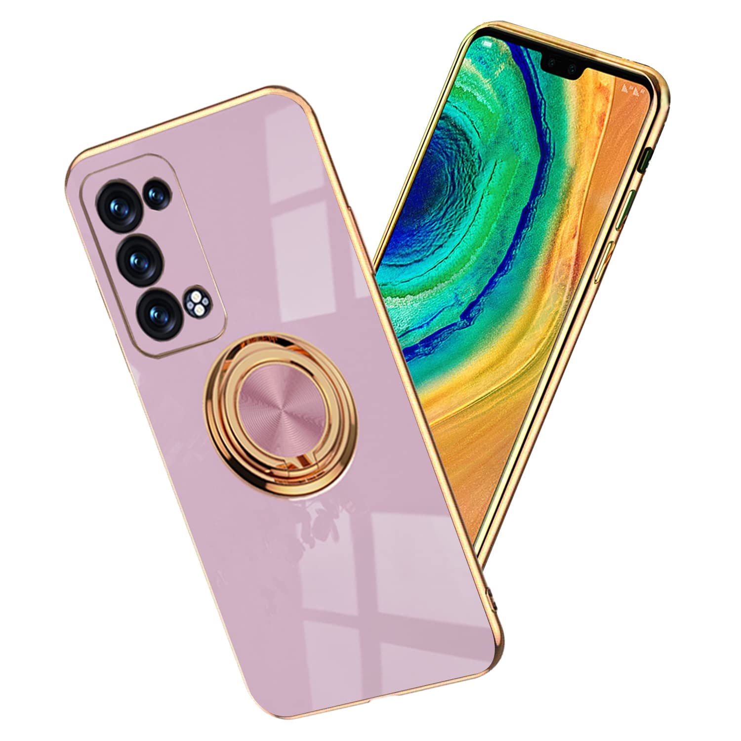 XINYEXIN Coque Pour Oppo Reno6 5G Femme, Fleurs Motif 3D Filles Florales Silicone Étui Transparent Housse Antichoc Bumper Case Cover - Kitten