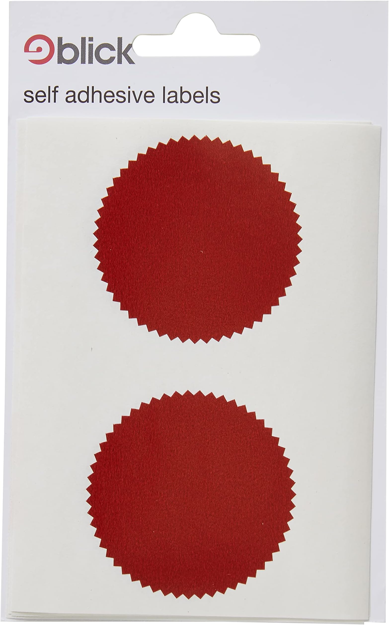 Labels, Red, Self Adhesive Stickers, Company Seal, 50mm, 8 Labels, for Home, Office, Family, School, Letters