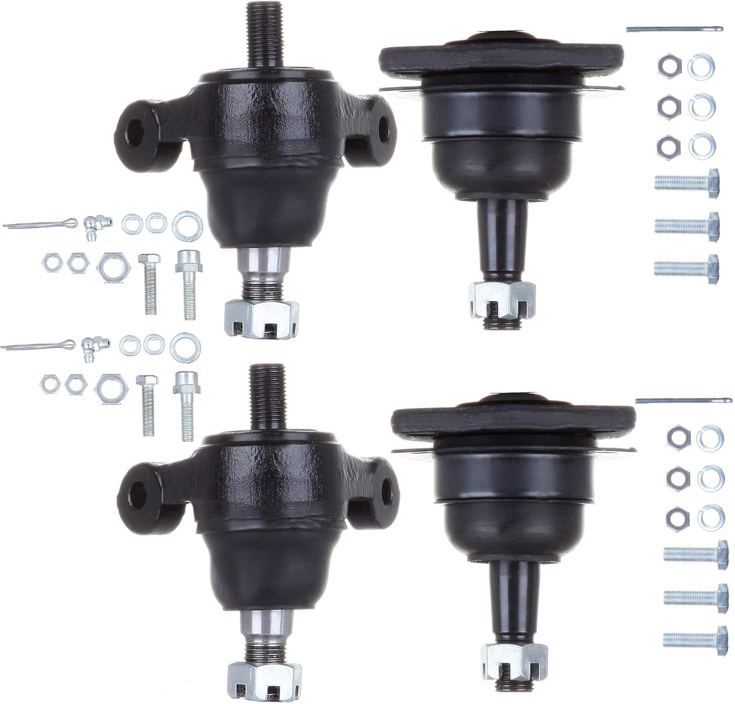 LSAILON 4pcs Lower and Upper Ball Joints front Suspension Kit Fit 1959-1970 For Chevrolet Impala 1963-1982 For Chevy Corvette