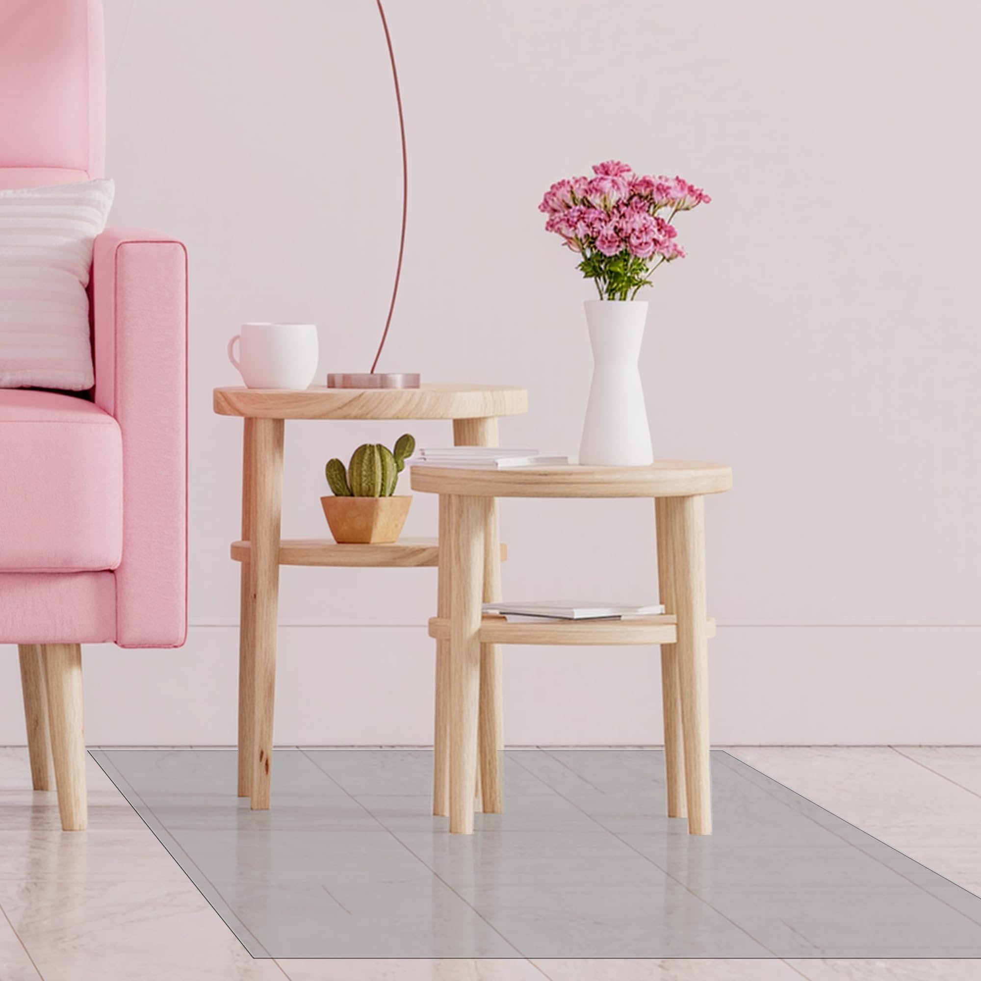 Tapis de protection de sol anti rayure pour protéger le parquet en bois