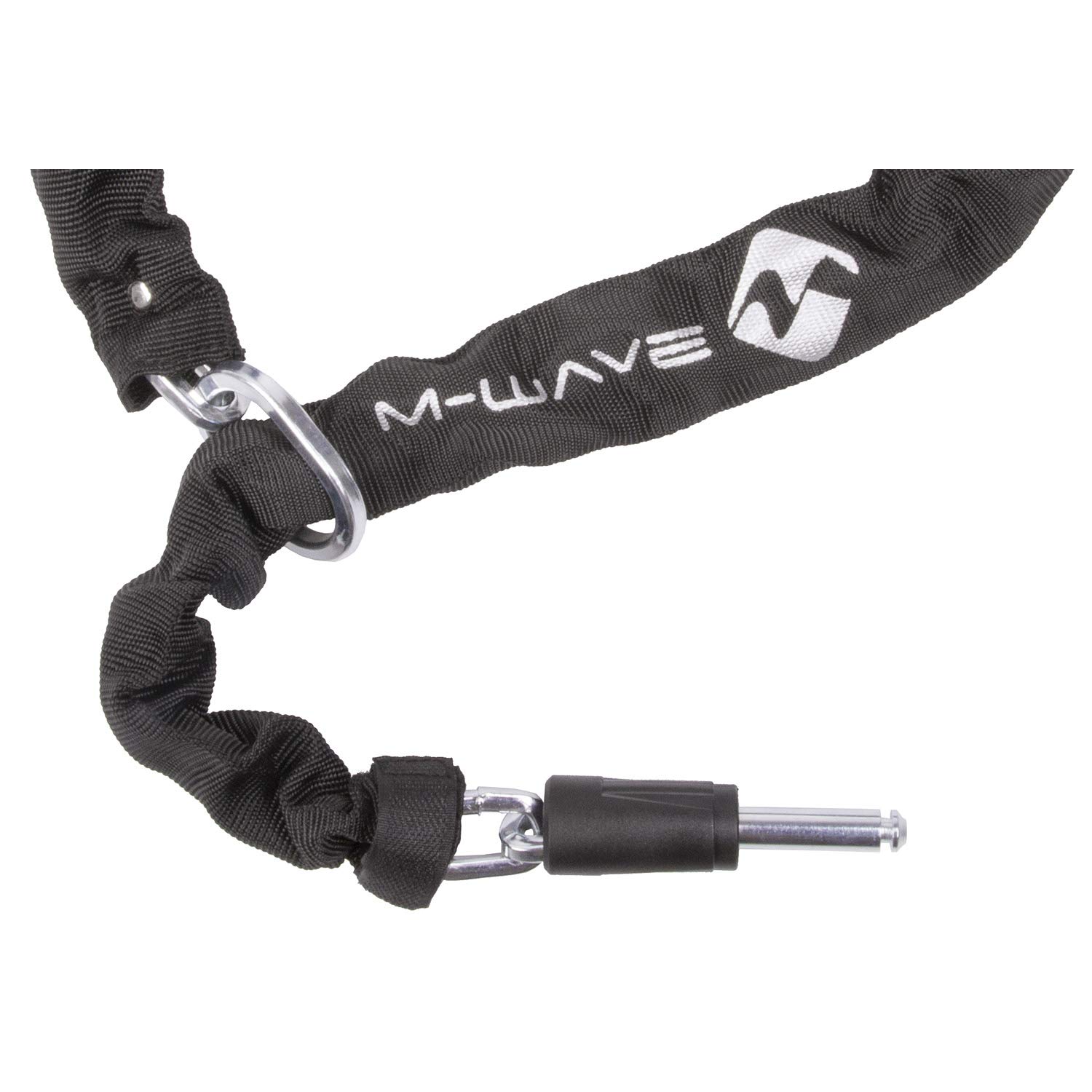 Rahmenschloss mit Kette, 70 mm Durchlaufbreite, Kette 1000 mm, ideal für breite Reifen, RINGCHAIN XL von M-WAVE