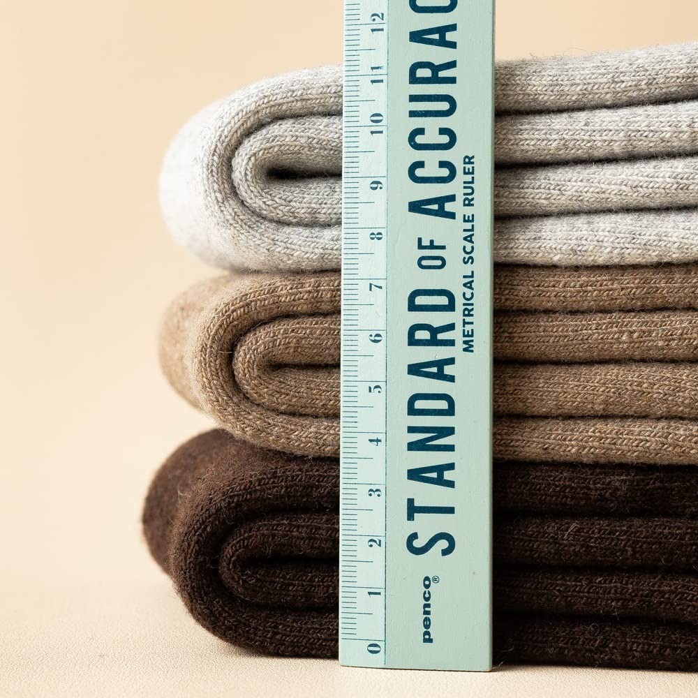 Wollsocken Mens schwere dicke Wollsocken weiche warme mittelrohr gemütliche thermische Winter-Crew-Socken 6 Paare schwarz grau blau beige EU 38-45 Wollsocken Damen ( Color : Mix Colors , Size : EU 38-