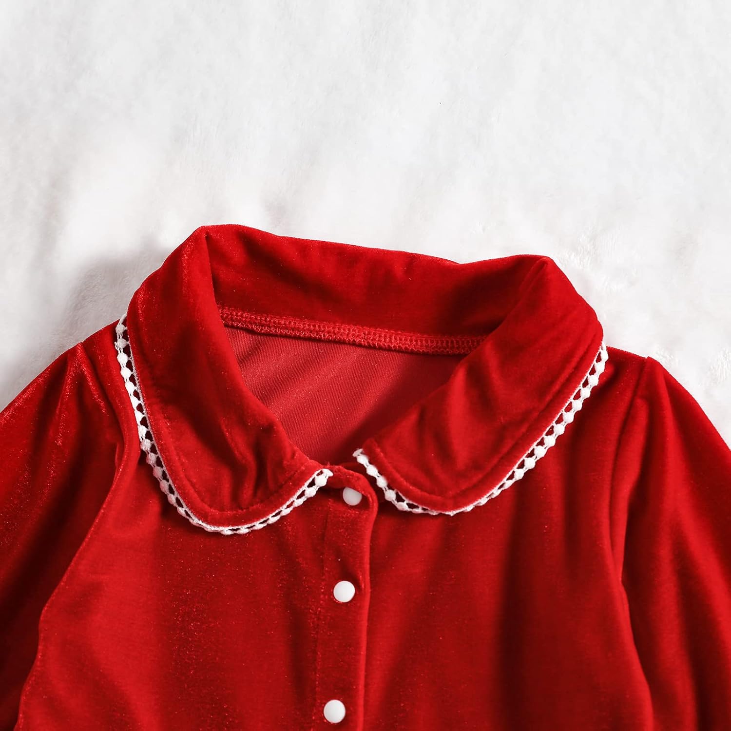 Christmas Pajamas For Kids Toddler Girl Pjs Long Sleeve Button Down Infant Baby Matching Pjs Lounge Set - Image 3