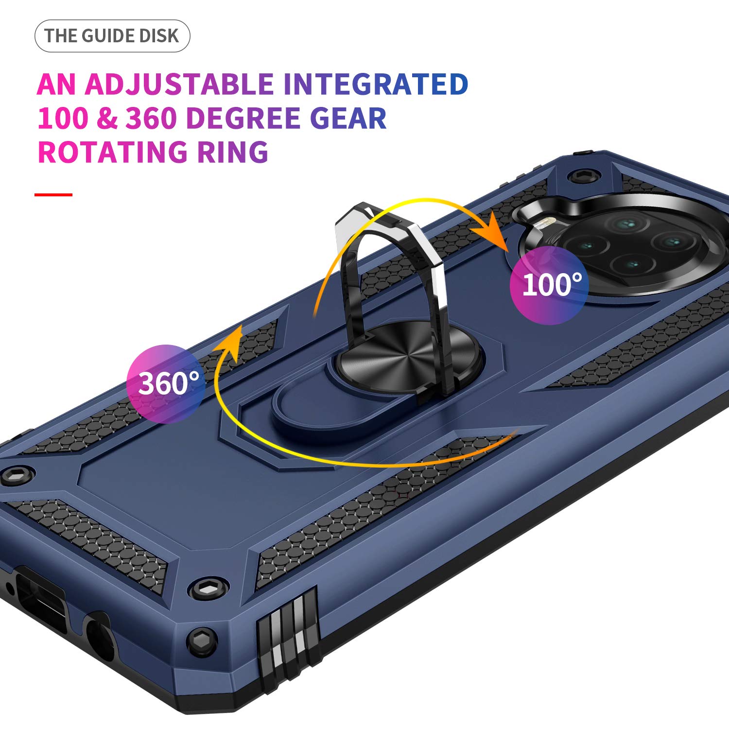 Asuwish Cover per Xiaomi Mi 10T/Mi10T Pro 5G con Pellicola Vetro Temperato Supporto Regolabile Pelle Portacarte Portafoglio Custodia per Mi10TPro M10T T10 M2007J3SG Cellulare Phone Case Blu