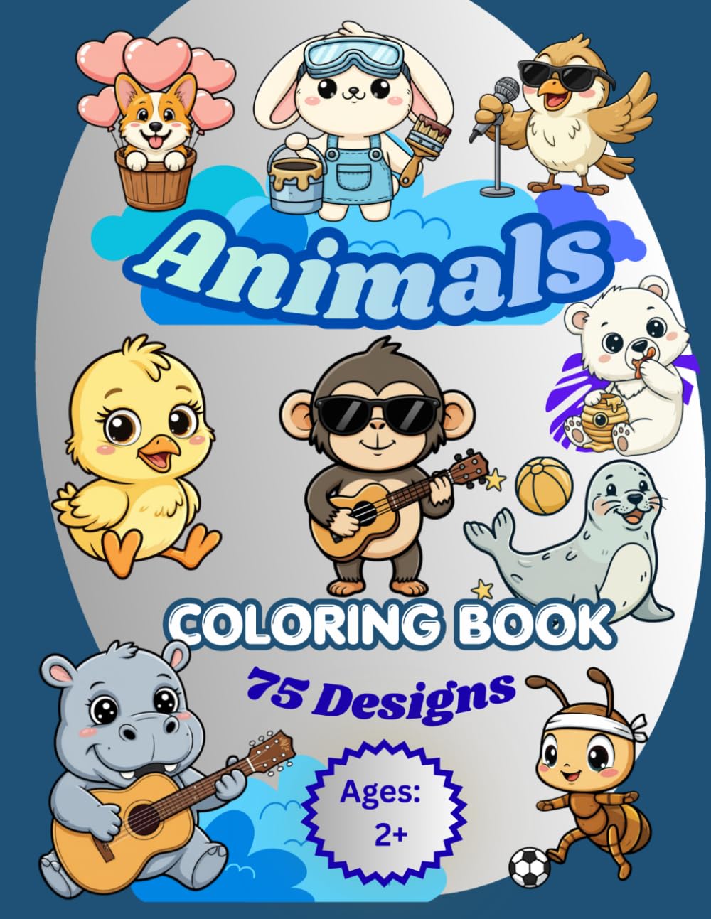 Coloring Book for Kids "Animals" for Ages 2+