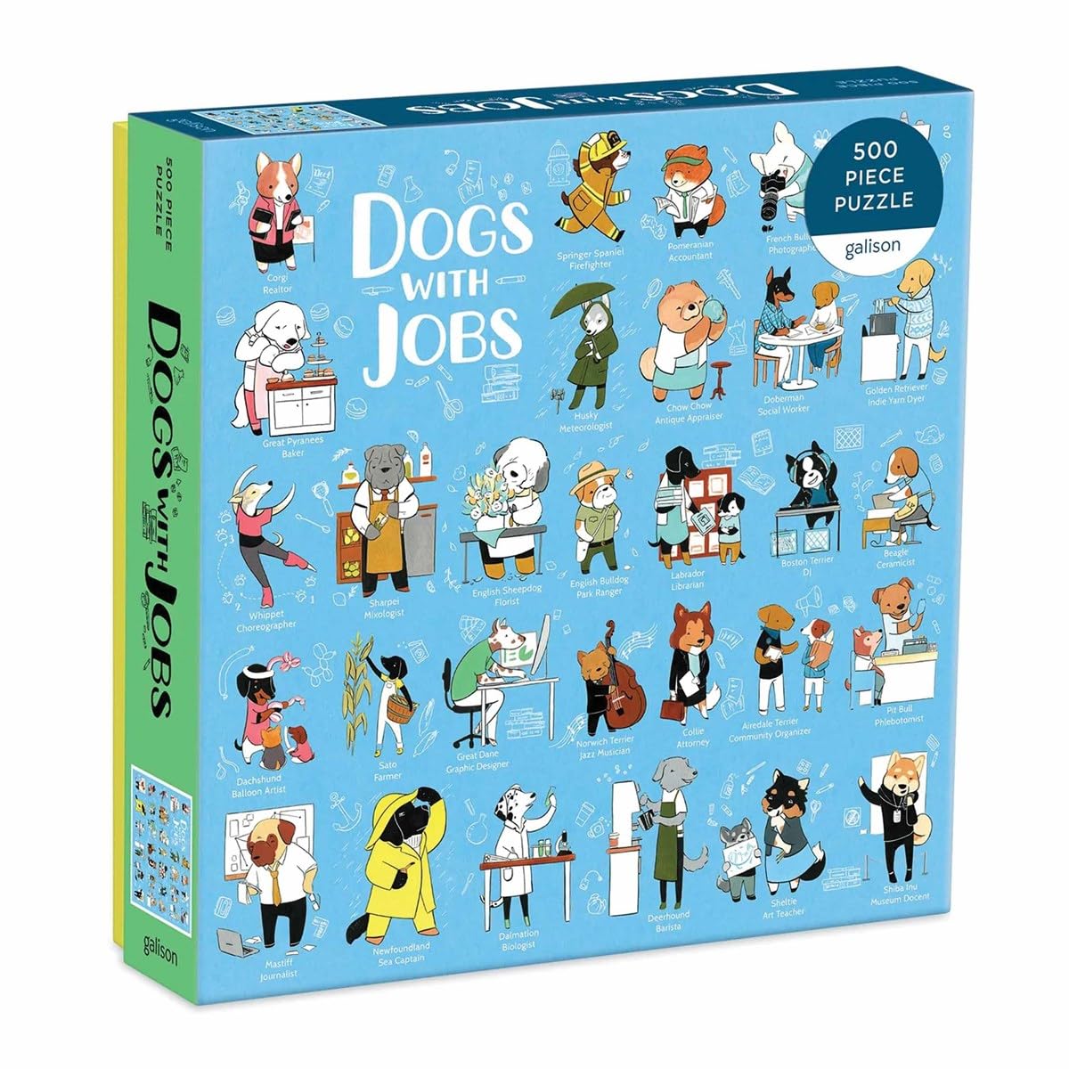 Dogs With Jobs 500 Piece Puzzle by Galison (Jigsaw)