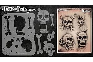 Tattoo Pro Airbrush Stencil Series - Designs Of Skulls