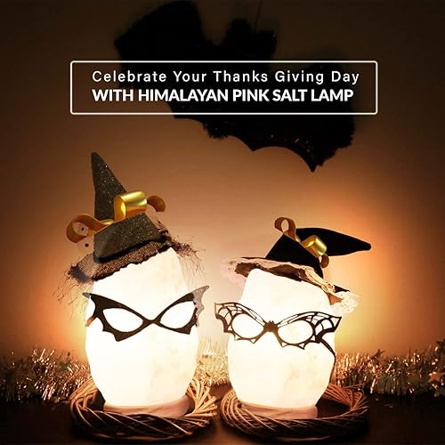 Miniatura 5 de Himalayan Glow Lámpara de sal blanca de cristal, 5-7 libras/cada una, paquete de 2 luces nocturnas curvadas a mano, lámpara de sal con base de