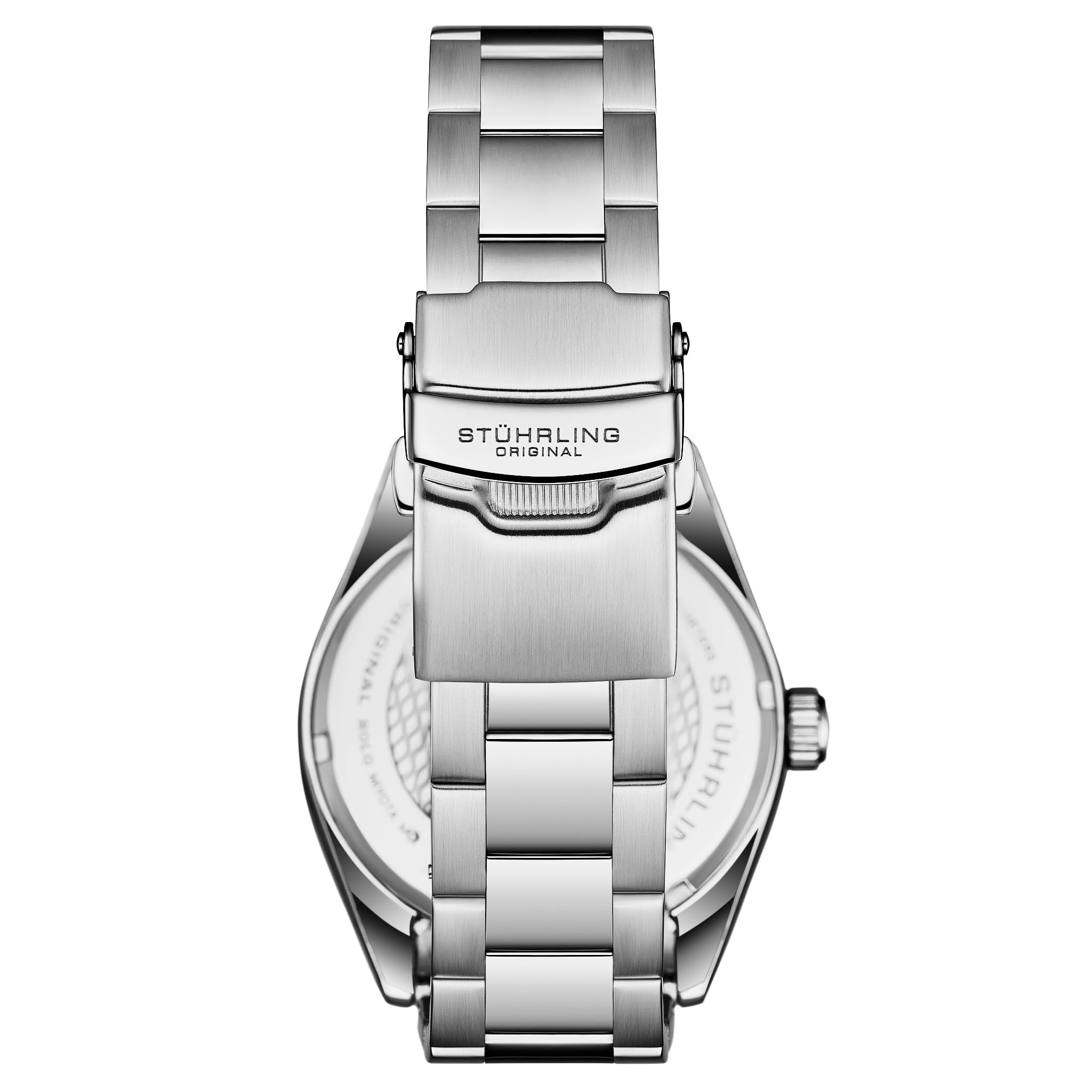 Stuhrling Original Datemaster Quartz Men’s Watch – Japanese Quartz Movement, Stainless Steel Band, Sunray Dial, Luminous Hands, Date Window, 100M Water Resistant