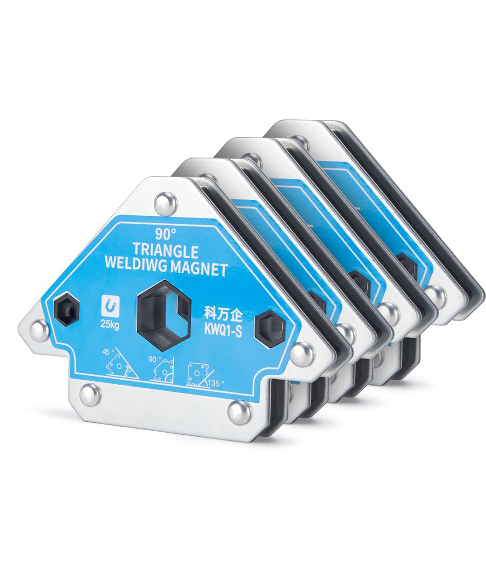 55 LB Welding Magnets Clamp Sets-4 Pieces of Magnetic Welding Holder 55 LBS Holding Power Welder Tools and Accessories