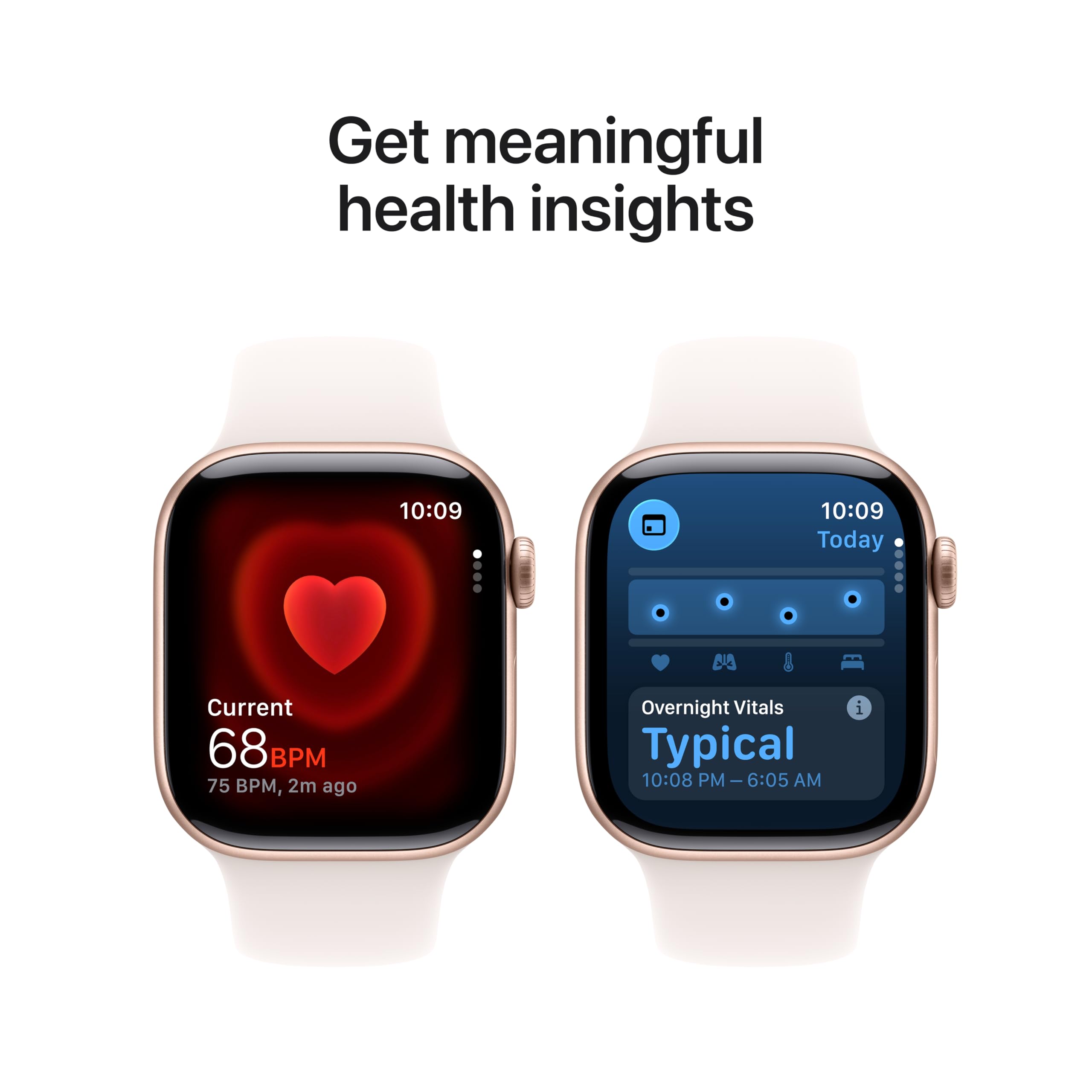 Apple Watch Series 11 [GPS 42mm] Smartwatch with Rose Gold Aluminium Case with Light Blush Sport Band - S/M. Sleep Score, Fitness Tracker, Health Monitoring, Always-On Display, Water Resistant